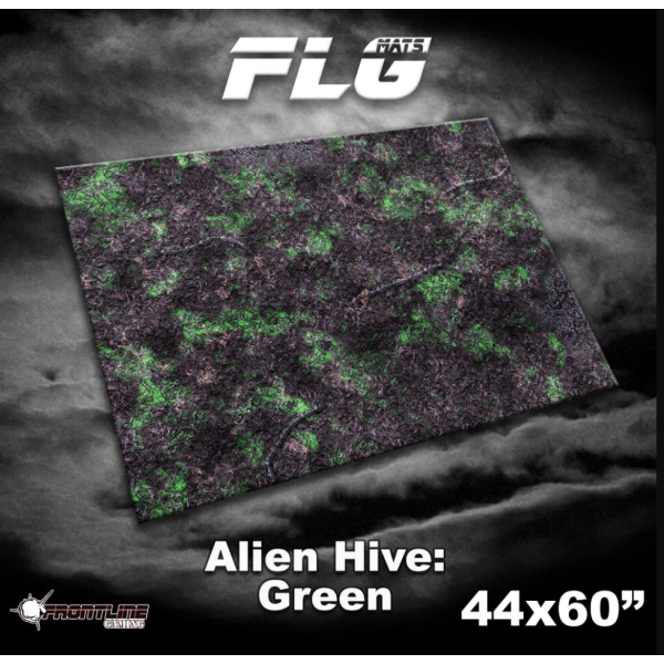 Frontline Gaming Mats Alien Hive 44 X 60 GREEN